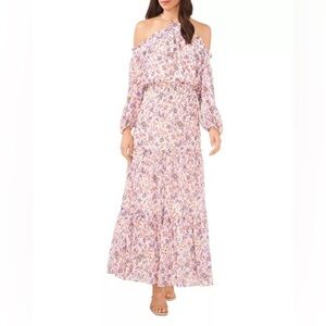 1.State Women's XL Smocked Waist Floral Halter Maxi Dress NEW *Flaw - READ*